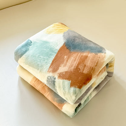 Coperta di peluche geometrica moderna ad acquerello - image 3