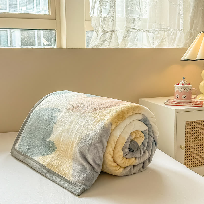 Coperta di peluche geometrica moderna ad acquerello - image 2