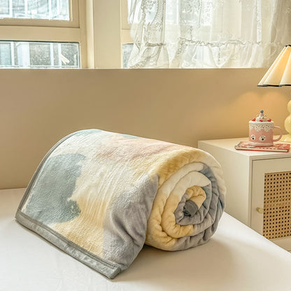 Coperta di peluche geometrica moderna ad acquerello - image 2
