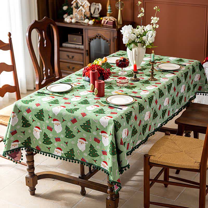 Tovaglia natalizia con stampa regalo albero di Babbo Natale Ownkoti - image 2