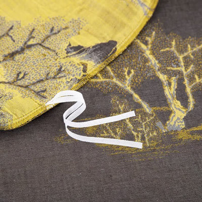 Set di biancheria da letto in garza di cotone jacquard con stampa paesaggio (4 pezzi) - image 8