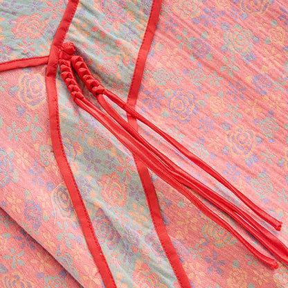 Camicia da notte in garza di cotone rosa Ownkoti Plus Size - image 4