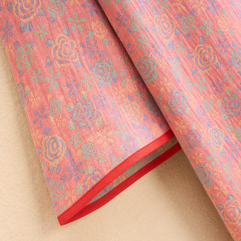 Camicia da notte in garza di cotone rosa Ownkoti Plus Size - image 5