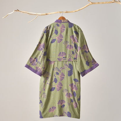 Kimono in garza di cotone e ginkgo - image 19
