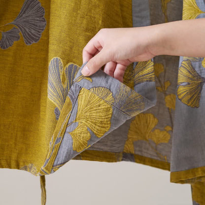 Kimono in garza di cotone e ginkgo - image 46