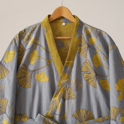 Kimono in garza di cotone e ginkgo - image 36