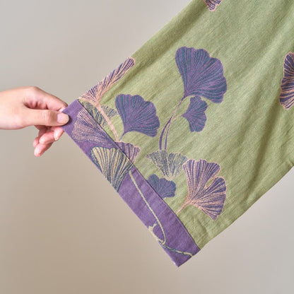 Kimono in garza di cotone e ginkgo - image 22