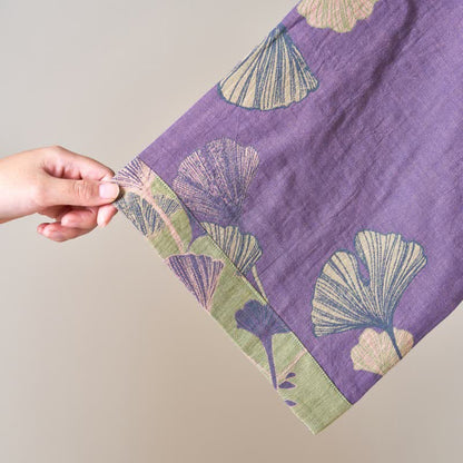Kimono in garza di cotone e ginkgo - image 7
