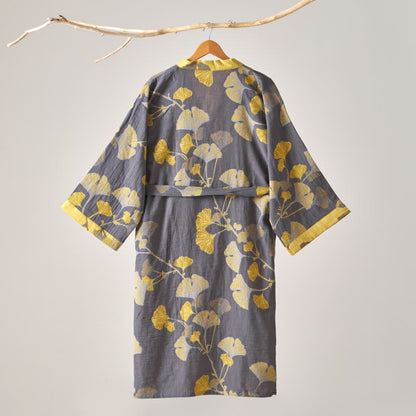 Kimono in garza di cotone e ginkgo - image 28