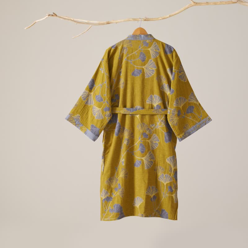 Kimono in garza di cotone e ginkgo - image 42