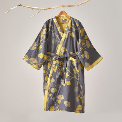 Kimono in garza di cotone e ginkgo - image 27