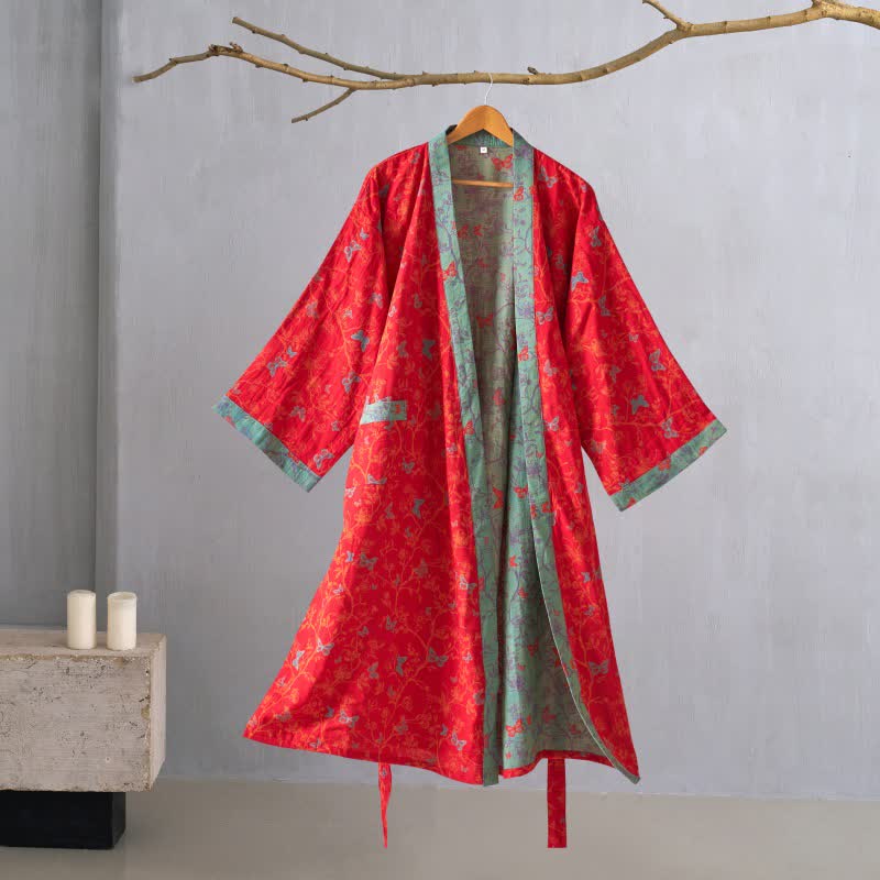 Kimono vintage a farfalla in garza di cotone Ownkoti - image 3