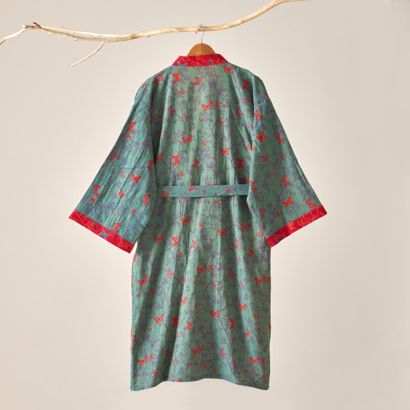Kimono vintage a farfalla in garza di cotone Ownkoti - image 13