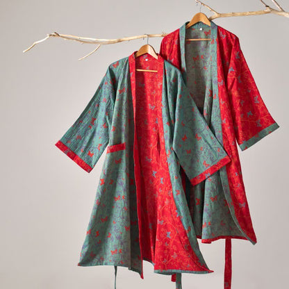 Kimono vintage a farfalla in garza di cotone Ownkoti - image 1