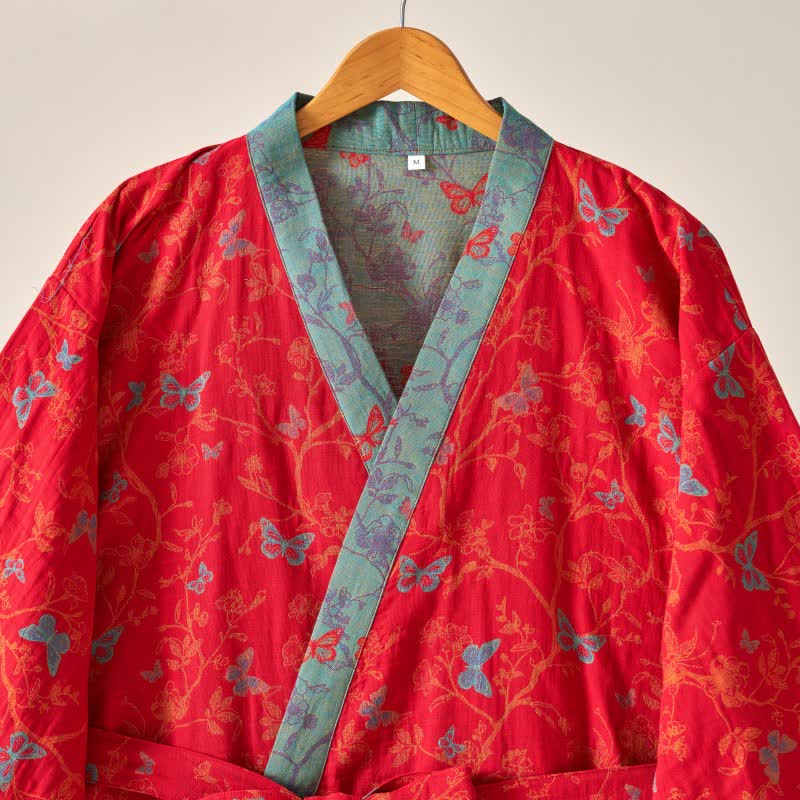 Kimono vintage a farfalla in garza di cotone Ownkoti - image 7