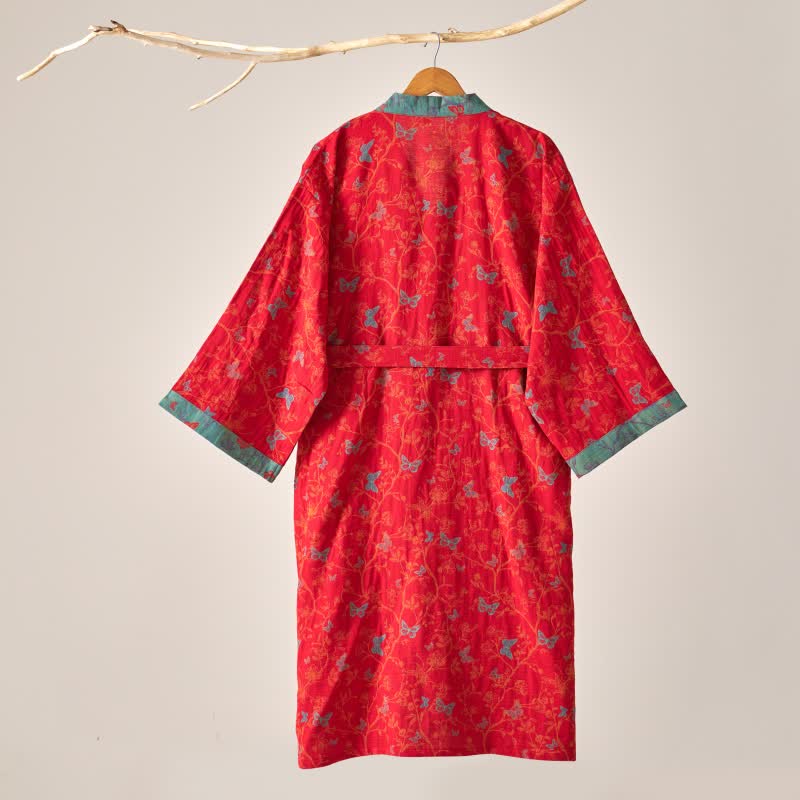 Kimono vintage a farfalla in garza di cotone Ownkoti - image 5