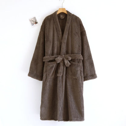 Ownkoti - Accappatoio in peluche coordinato per coppia - Grigio scuro - Uomo: XL - image 15