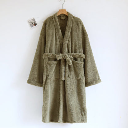 Ownkoti - Accappatoio in peluche coordinato per coppia - Verde scuro - Uomo: XL - image 16