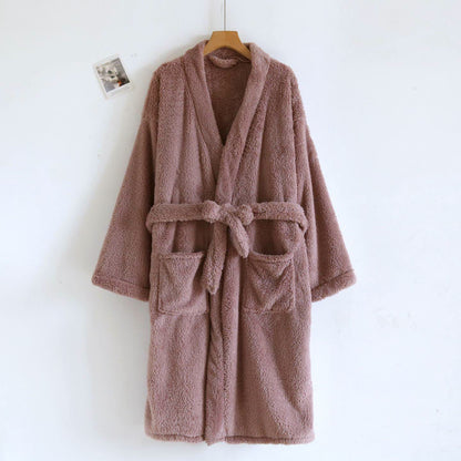 Ownkoti - Accappatoio in peluche coordinato per coppia - Marrone rosato - Donne: XL - image 14