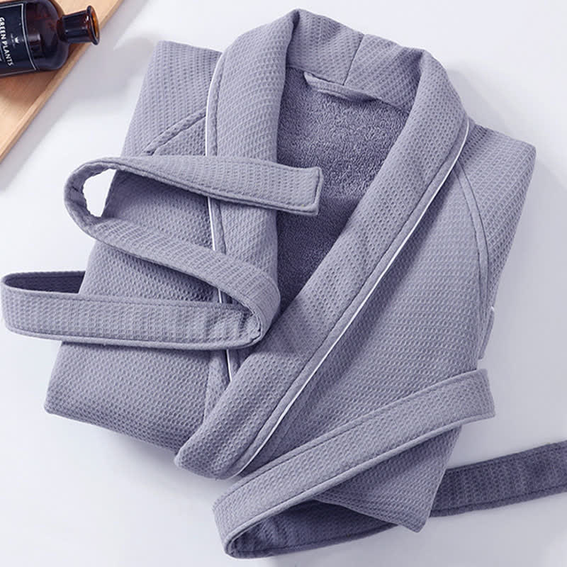 Accappatoio unisex in cotone tinta unita Ownkoti - image 17