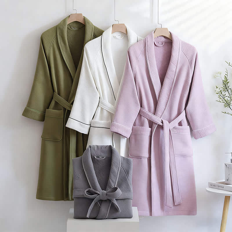 Accappatoio unisex in cotone tinta unita Ownkoti - image 0