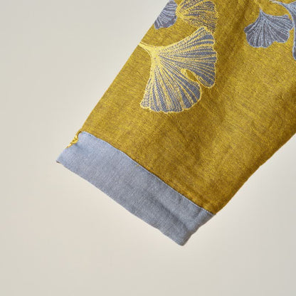 Camicia da notte in cotone ispirata all'Hanfu con foglie di Ginkgo - image 27