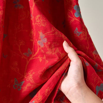 Camicia da notte in cotone ispirata all'Hanfu con farfalle vintage di Ownkoti - image 3