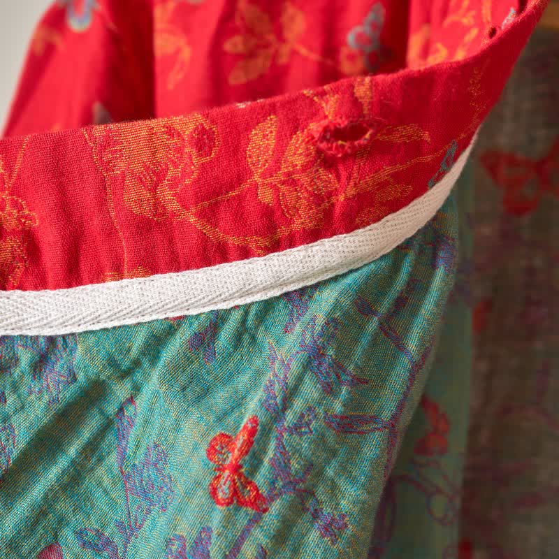 Camicia da notte in cotone ispirata all'Hanfu con farfalle vintage di Ownkoti - image 2