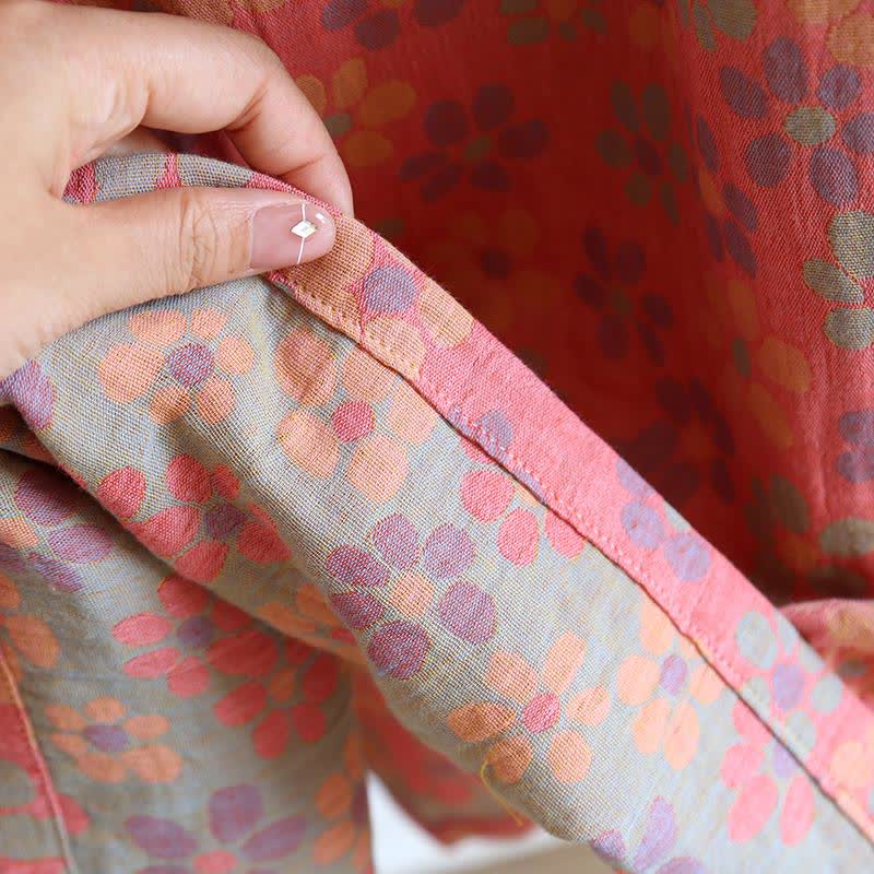 Camicia da notte a maniche lunghe in garza di cotone floreale Ownkoti - image 11