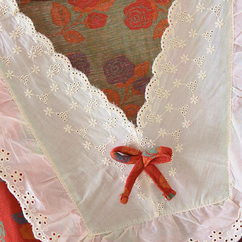 Camicia da notte a maniche lunghe in garza di cotone Ownkoti Rose - image 2