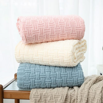 Coperta in maglia testurizzata con nodo solido Ownkoti - image 0