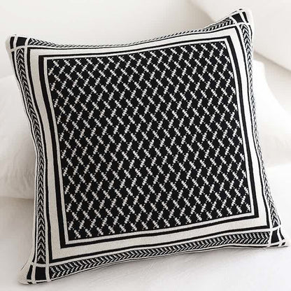 Coperta lavorata a maglia in stile nordico Ownkoti - Nero - Federa - 48cm x 48cm - image 7