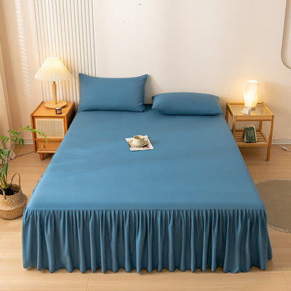 Gonna letto tinta unita Ownkoti - Blu reale - 2 federe - 48cm x 74cm - image 6