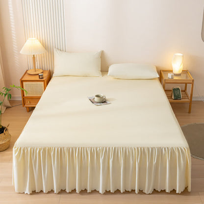 Gonna letto tinta unita Ownkoti - Beige - 2 federe - 48cm x 74cm - image 5