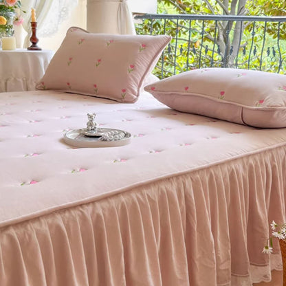 Gonna da letto ricamata con motivo tulipano Ownkoti - image 4