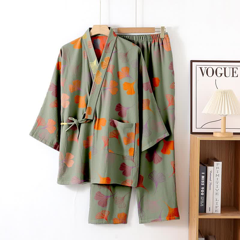 Completo da salotto in kimono di garza di cotone Ginkgo - image 22