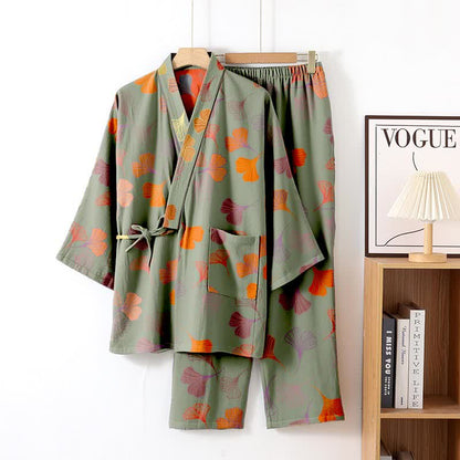 Completo da salotto in kimono di garza di cotone Ginkgo - image 22