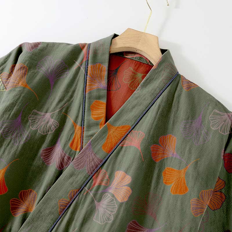 Completo da salotto in kimono di garza di cotone Ginkgo - image 34