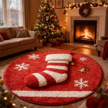 Tappeto effetto calza di Natale 3D Ownkoti - UN - 140cm x 140cm - image 0