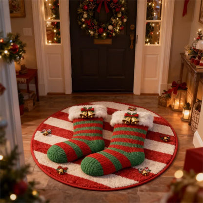 Tappeto effetto calza di Natale 3D Ownkoti - B - 140cm x 140cm - image 2