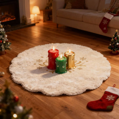 Tappeto effetto 3D ispirato al Natale di Ownkoti - B - 140cm x 140cm - image 3