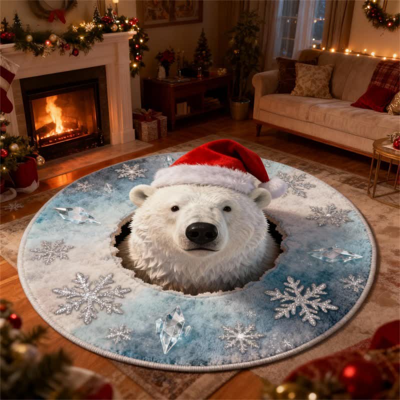 Tappeto effetto 3D ispirato al Natale di Ownkoti - C - 140cm x 140cm - image 5