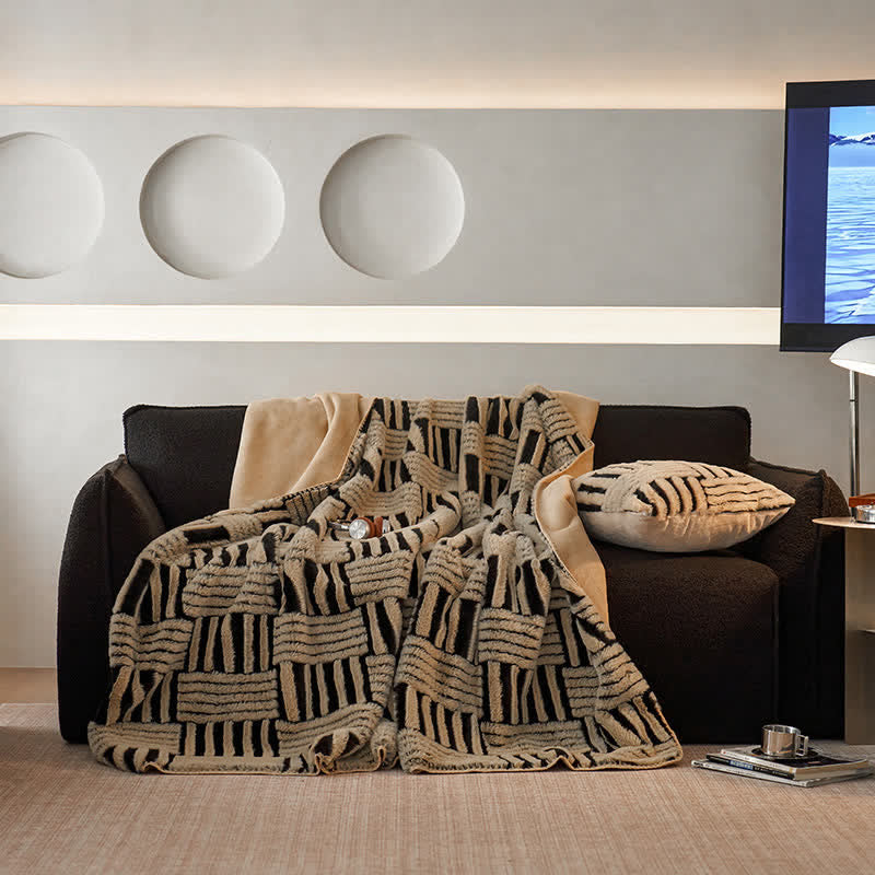 Coperta in pile geometrico Jacquard Ownkoti - image 12