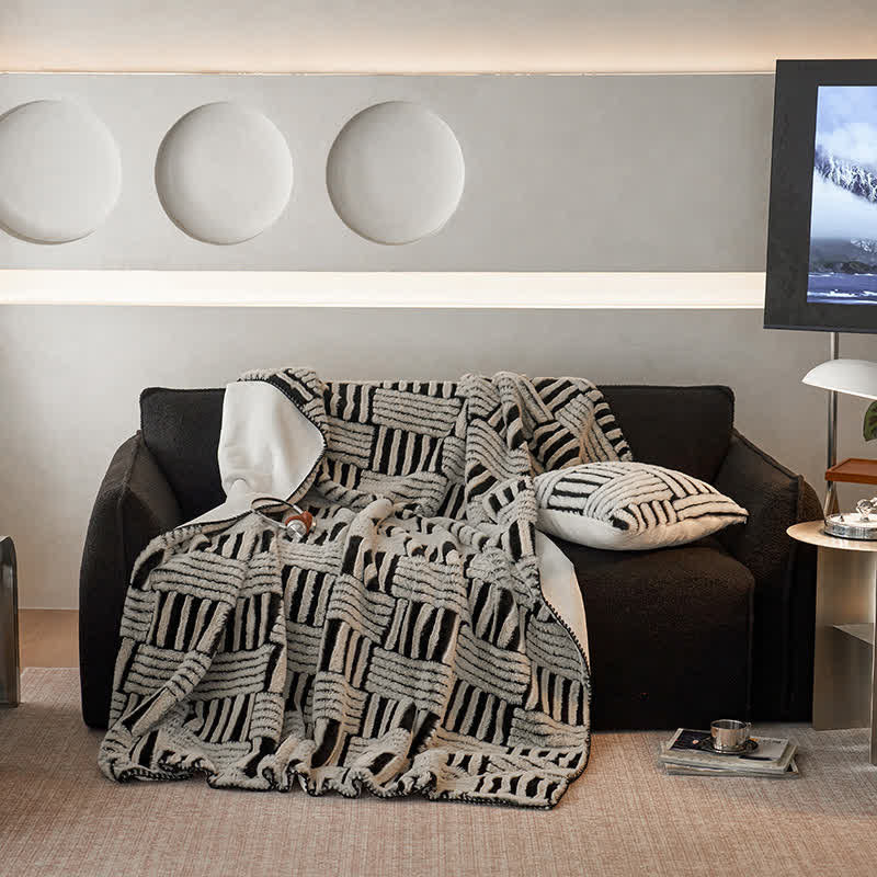 Coperta in pile geometrico Jacquard Ownkoti - image 3