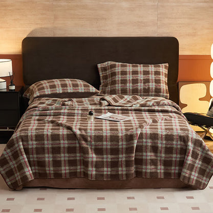 Coperta multiuso in pile reversibile a quadri classici Ownkoti - image 23