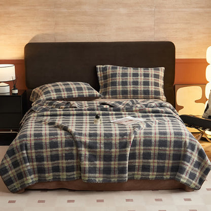 Coperta multiuso in pile reversibile a quadri classici Ownkoti - image 45