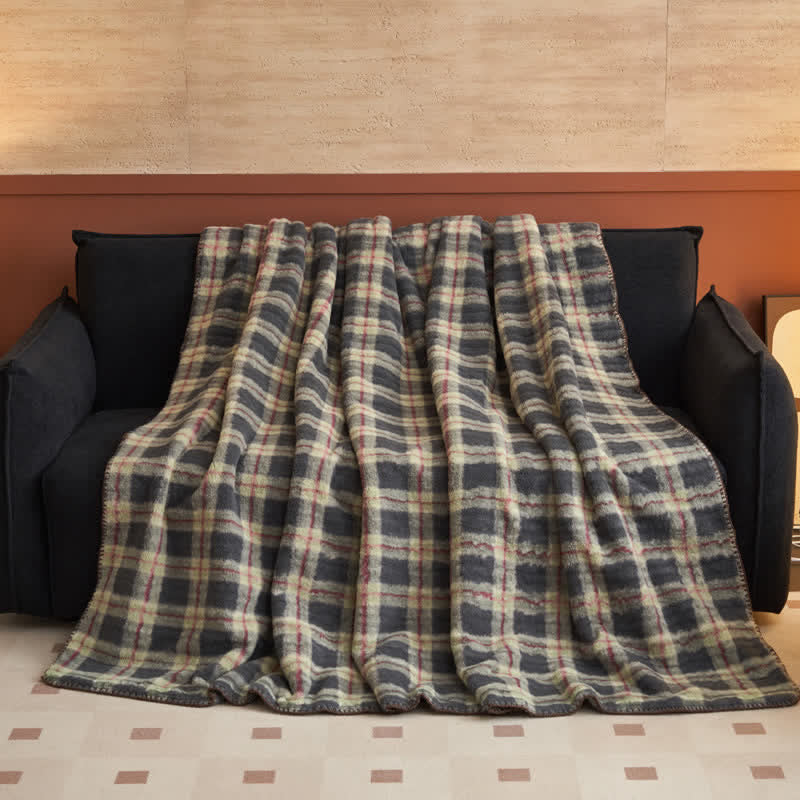 Coperta multiuso in pile reversibile a quadri classici Ownkoti - image 49