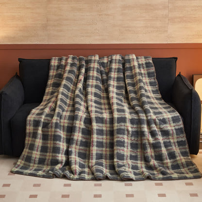 Coperta multiuso in pile reversibile a quadri classici Ownkoti - image 49