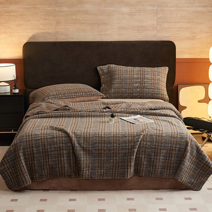 Coperta multiuso in pile reversibile a quadri classici Ownkoti - image 16