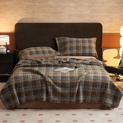 Coperta multiuso in pile reversibile a quadri classici Ownkoti - image 37